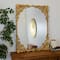 Gold Wood Carved Acanthus Floral Wall Mirror 30" x 2" x 41"